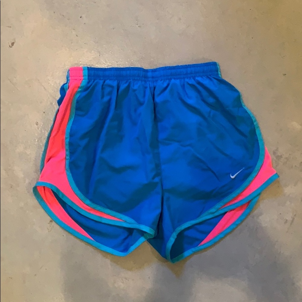 Pink and Blue Nike Tempo Shorts